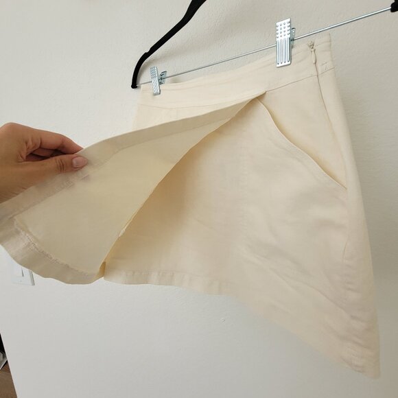 2Bella Denim Skirt With Pockets Ecru Small - Picture 3 of 9